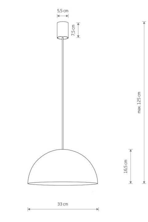 Lampa Wisząca HEMISPHERE Brązowy 1xE27 33cm