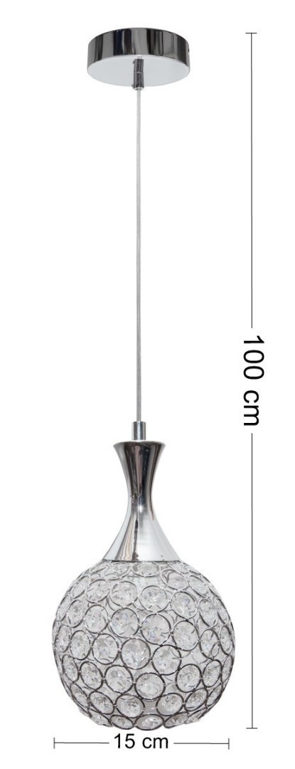 Lampa wisząca klosz z kryształkami Crystal VII 1xE27