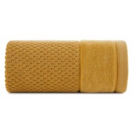 Mięsisty ręcznik FRIDA 70x140 musztarda Miękki, jednolity kolorystycznie ręcznik bawełniany o dużej gramaturze