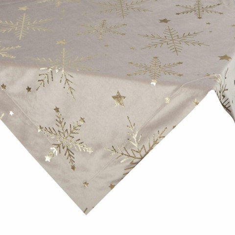 Obrus świąteczny 10A 85x85 cm beżowy w gwiazdki