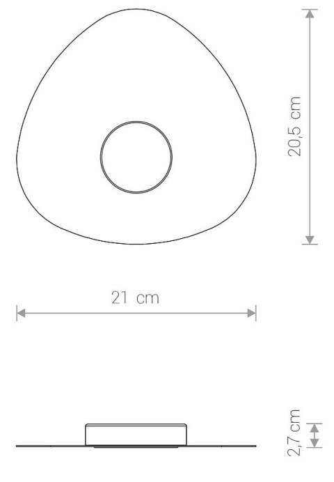 Plafon Sufitowy ORGANIC Czarny 1xGX53 20,5cm