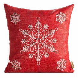 Poszewka świąteczna 158 45x45 cm haftowane śnieżynki