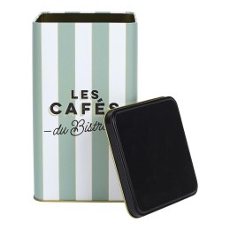 Puszka na kawę Bistrot zielone pasy