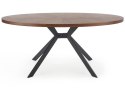Stół Locarno orzech 170x90 cm Stalowa podstawa lakierowana na czarno, blat wykonany z MDF-u z okleiną w kolorze orzech, stanowił