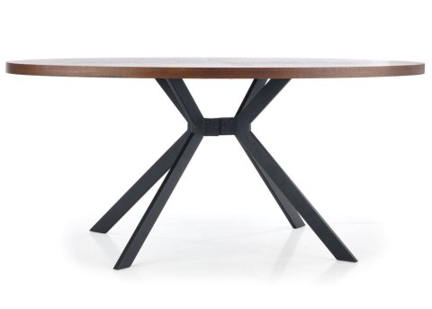 Stół Locarno orzech 170x90 cm Stalowa podstawa lakierowana na czarno, blat wykonany z MDF-u z okleiną w kolorze orzech, stanowił