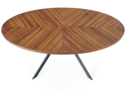 Stół Locarno orzech 170x90 cm Stalowa podstawa lakierowana na czarno, blat wykonany z MDF-u z okleiną w kolorze orzech, stanowił