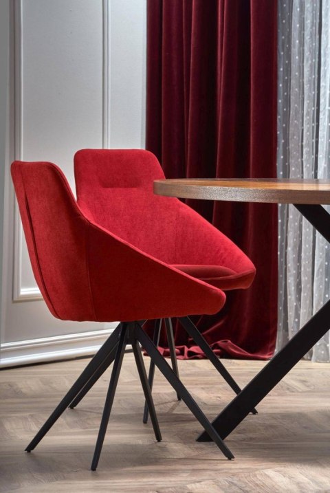 Stół Locarno orzech 170x90 cm Stalowa podstawa lakierowana na czarno, blat wykonany z MDF-u z okleiną w kolorze orzech, stanowił