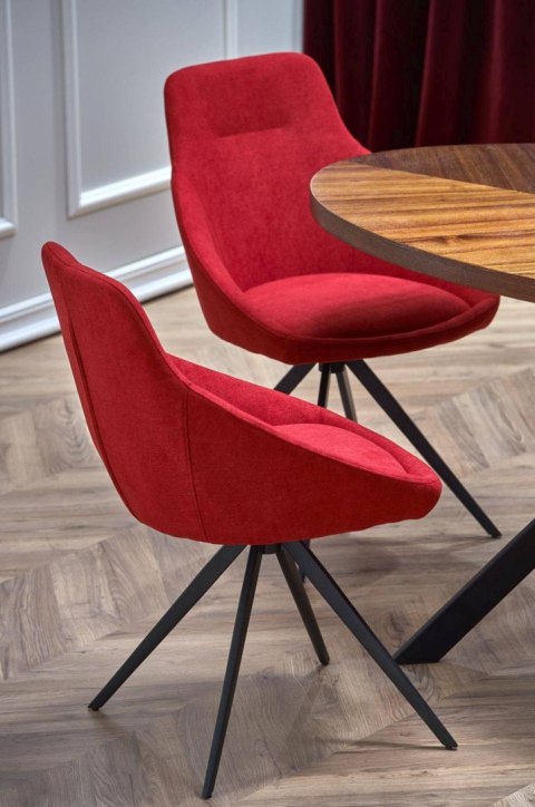 Stół Locarno orzech 170x90 cm Stalowa podstawa lakierowana na czarno, blat wykonany z MDF-u z okleiną w kolorze orzech, stanowił