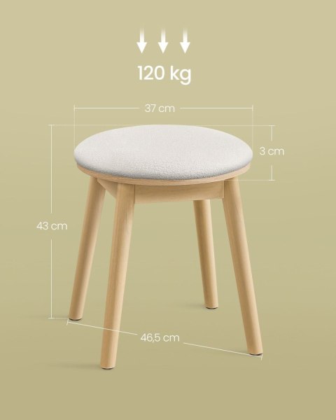 Tapicerowany taboret do toaletki