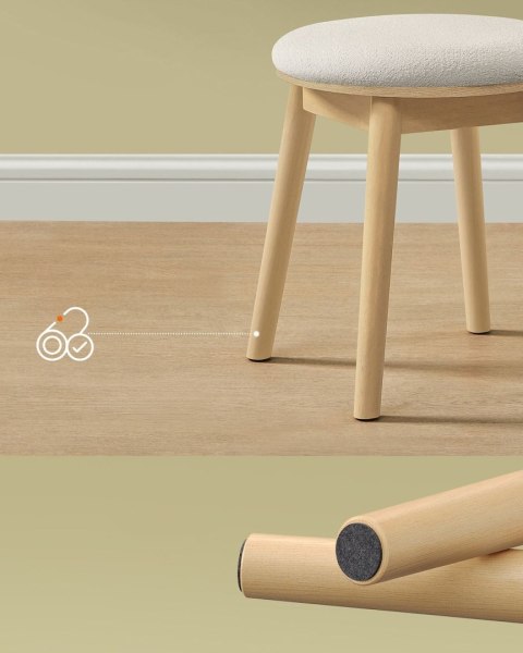 Tapicerowany taboret do toaletki