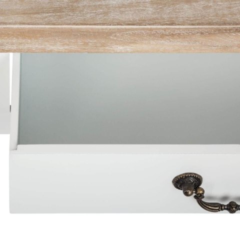 Toaletka Chrysa White Solidna i wytrzymała konstrukcja, wyposażona w trzy szuflady oraz lustro, mebel do samodzielnego montażu