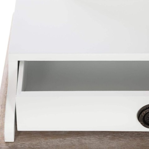 Toaletka Chrysa White Solidna i wytrzymała konstrukcja, wyposażona w trzy szuflady oraz lustro, mebel do samodzielnego montażu