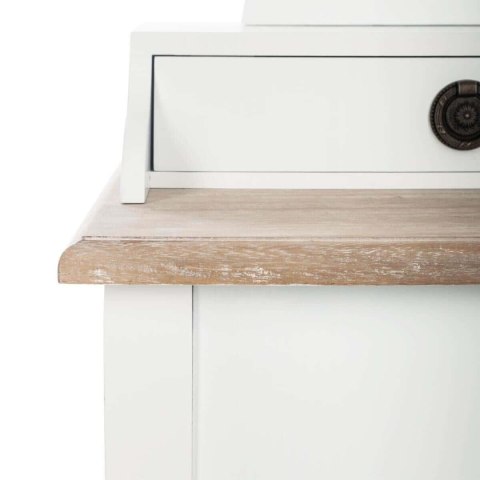 Toaletka Chrysa White Solidna i wytrzymała konstrukcja, wyposażona w trzy szuflady oraz lustro, mebel do samodzielnego montażu