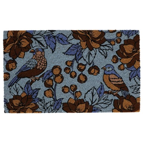 Wycieraczka z motywem ptaków i kwiatów 75x45 cm