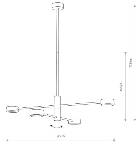 Żyrandol ORBIT Biały 4xGX53