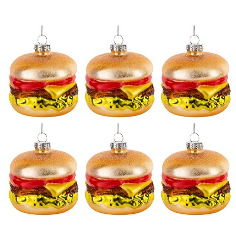Bombki choinkowe hamburger 6szt