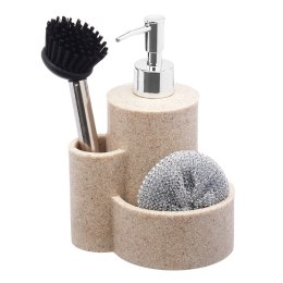 Dowoznik na płyn ze szczoteczką i gąbką beżowy
