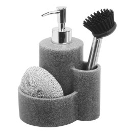 Dowoznik na płyn ze szczoteczką i gąbką szary