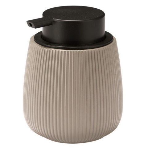 Dozownik do mydła prążkowany beżowy