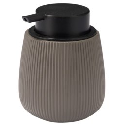 Dozownik do mydła prążkowany szary