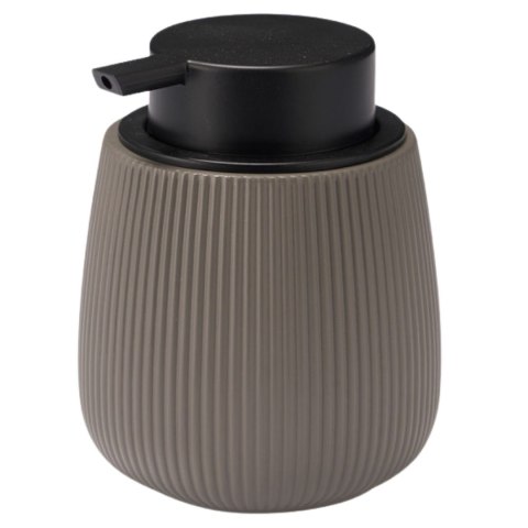 Dozownik do mydła prążkowany szary