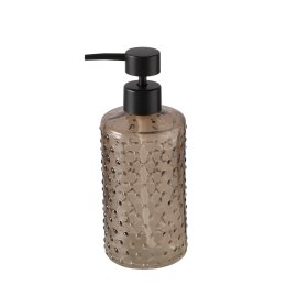 Dozownik do mydła szklany brązowy z fakturą