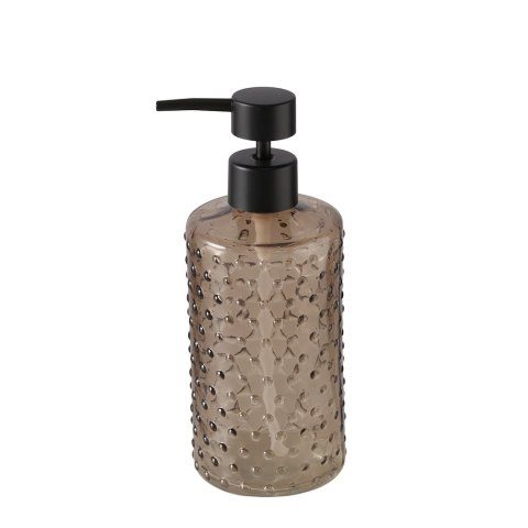 Dozownik do mydła szklany brązowy z fakturą