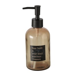 Dozownik do mydła szklany brązowy