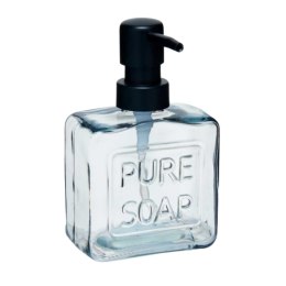 Dozownik na mydło przezroczysty czarny 250 ml