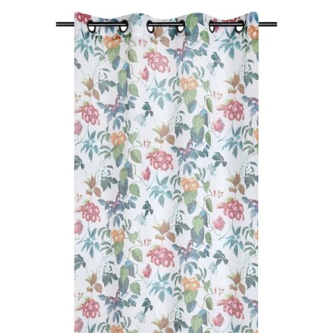 Firana EMMY 140x260 cm biała rośliny