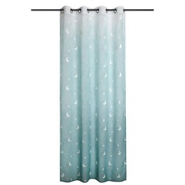 Firana dziecięca MOONLIGHT 140x260 cm zielona księżyce