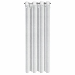 Firana świąteczna 140x250 cm biała gwiazdki