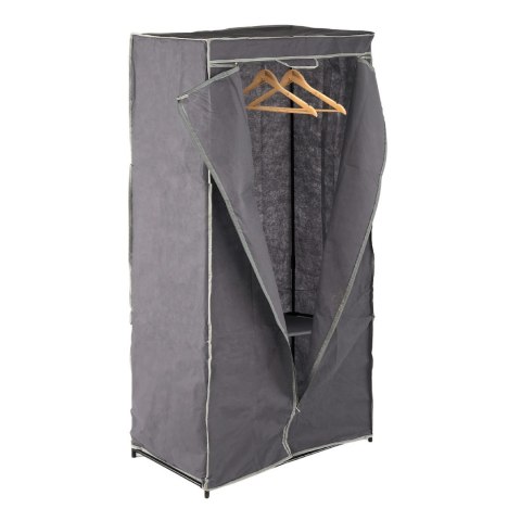 Garderoba szafa materiałowa przenośna szara 75 cm