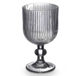 Klieliszek do wina 260 ml prążkowany szary