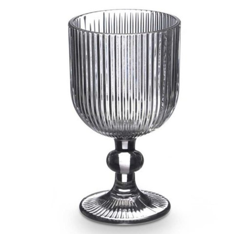 Klieliszek do wina 260 ml prążkowany szary