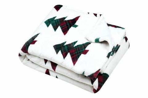 Koc świąteczny KLAUS choinki 130x160 cm