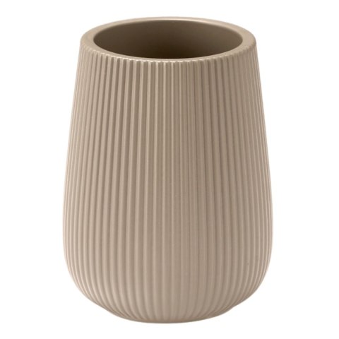 Kubek łazienkowy prążkowany beżowy