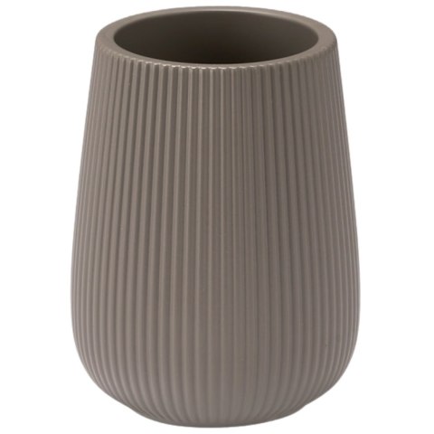 Kubek łazienkowy prążkowany szary