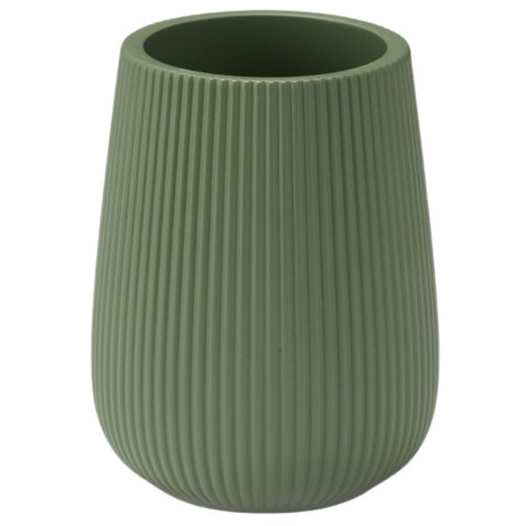 Kubek łazienkowy prążkowany zielony