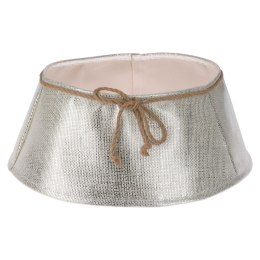 Ozdobna srebrna osłonka na pień choinki 40-60xh25 cm