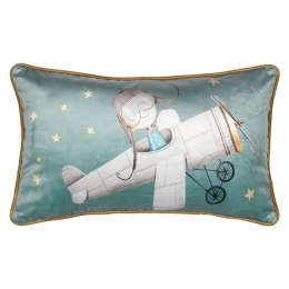 Poduszka FERDINAND 30x50 cm zielona samolot