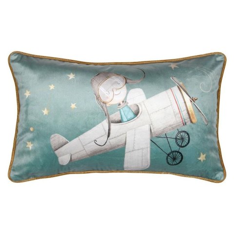 Poduszka FERDINAND 30x50 cm zielona samolot