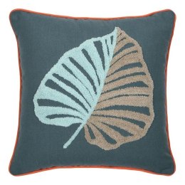 Poduszka KENTIA 40x40 cm niebieska liść