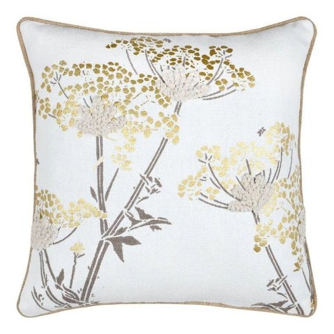 Poduszka ORIANA 40x40 cm biała złote kwiaty