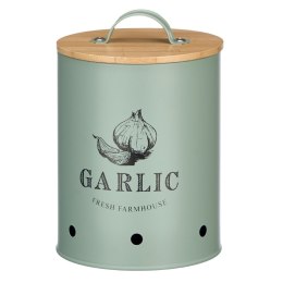 Pojemnik na czosnek miętowy bambusowa pokrywka