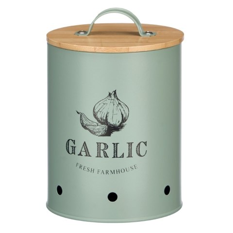 Pojemnik na czosnek miętowy bambusowa pokrywka