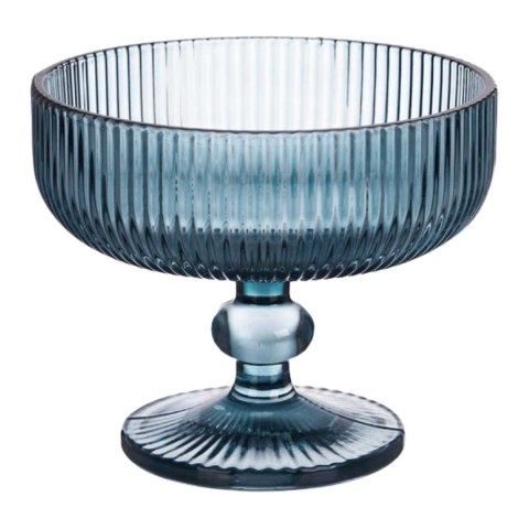 Pucharek do lodów 310 ml prążkowany niebieski