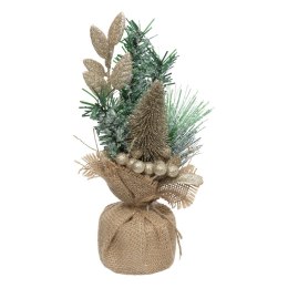 Świąteczne drzewko dekoracyjne 24cm złote