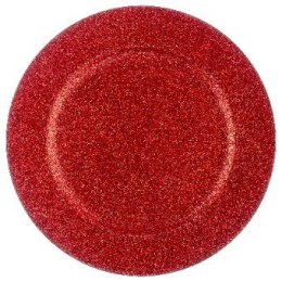 Świąteczny podtalerz 33cm czerwony