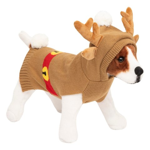 Świąteczny sweterek dla psa Renifer L